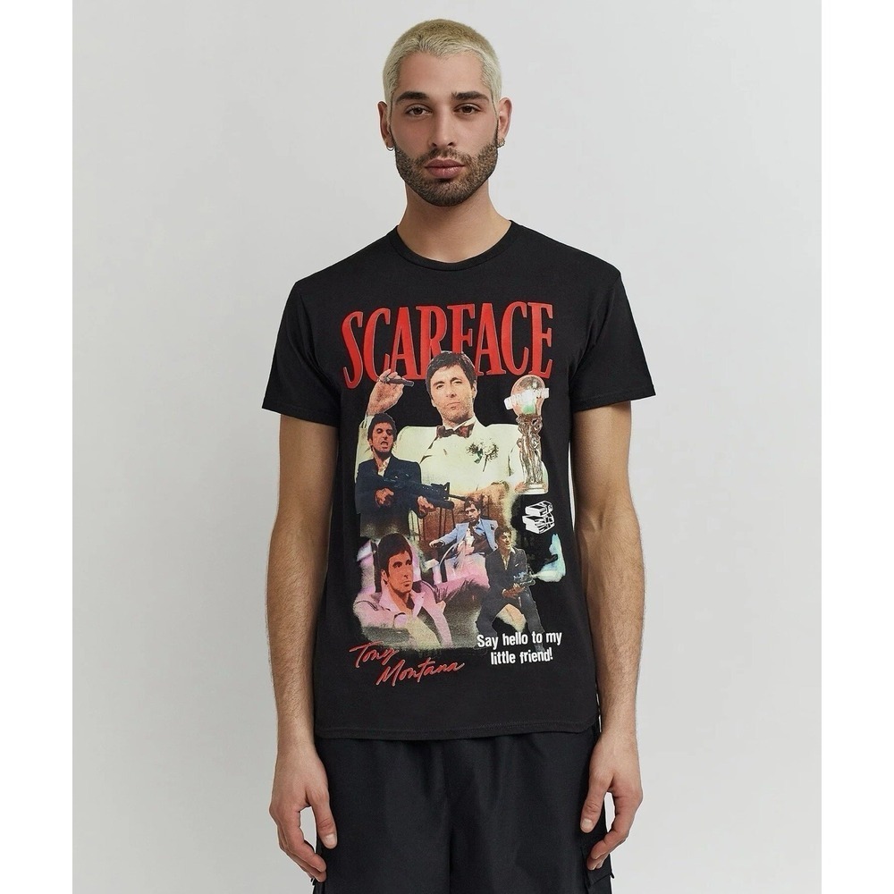REASON Scarface Tony Montana Say Hello T-Shirt Black Men's Size S *NEW* RARE